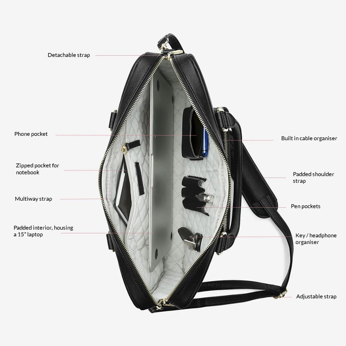 Black Laptop Bag - Image 8