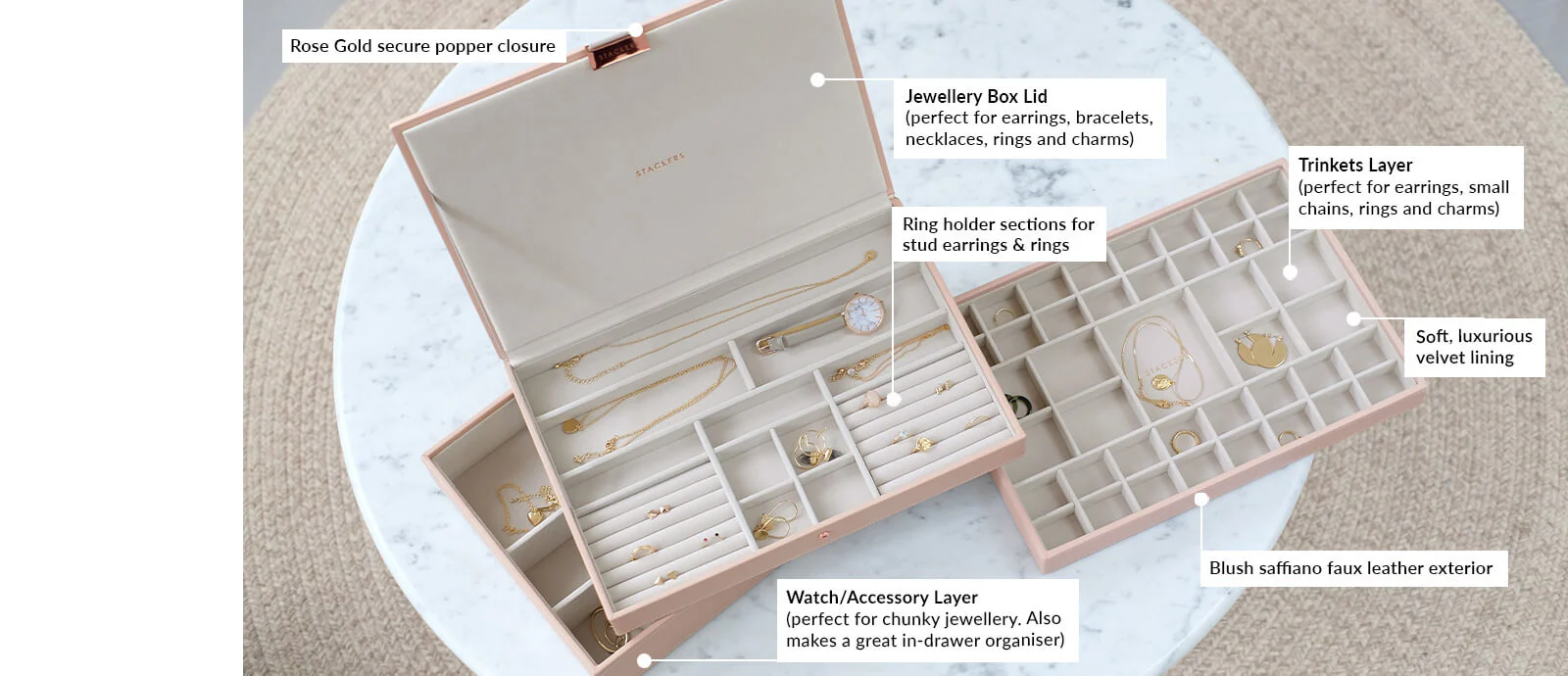 Blush Supersize Jewellery Box - Image 11