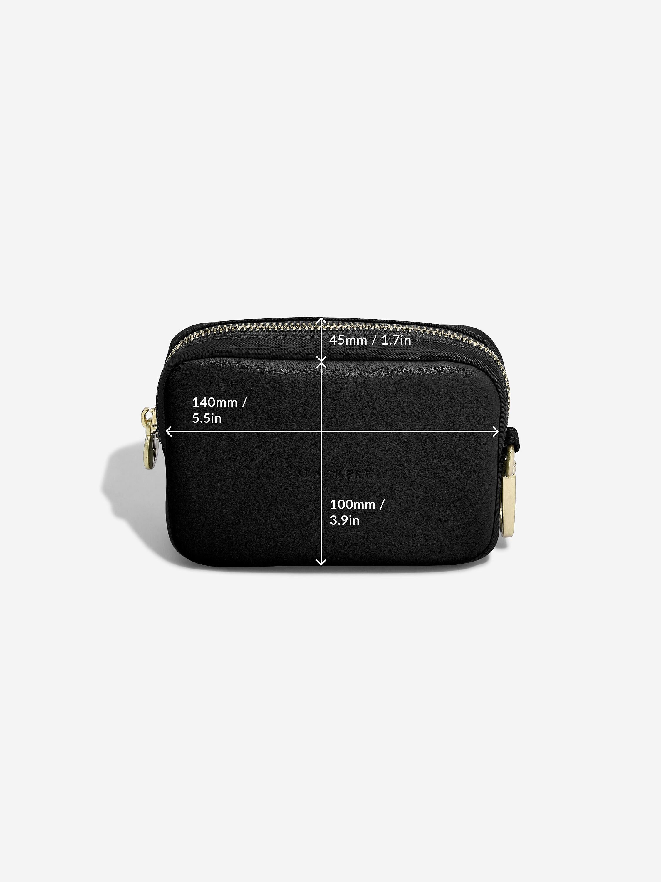 Recycled Nylon Black Bottle Bag - Image 7