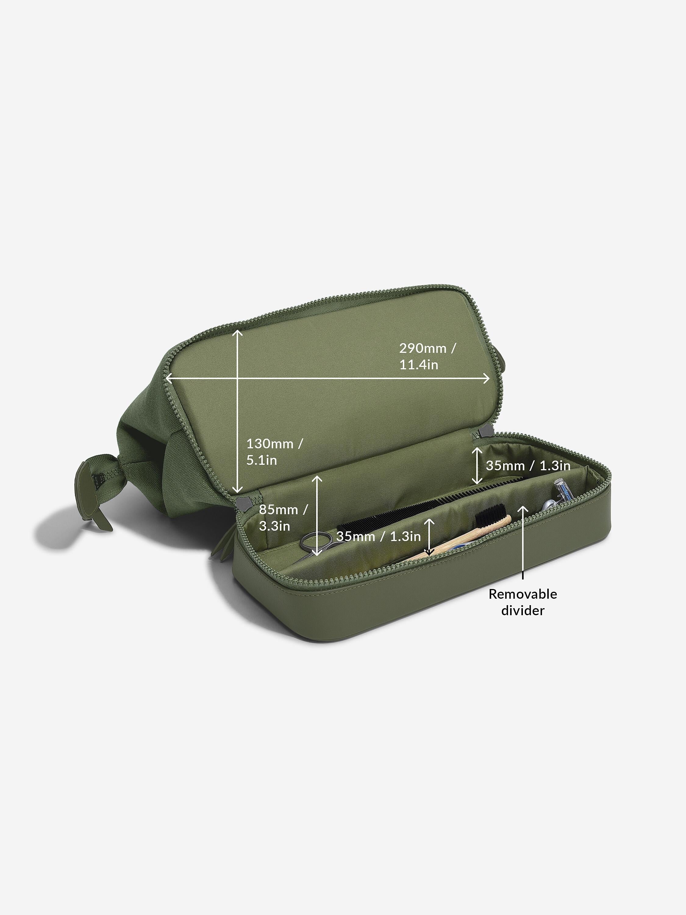 Green Large Canvas Washbag - Image 8