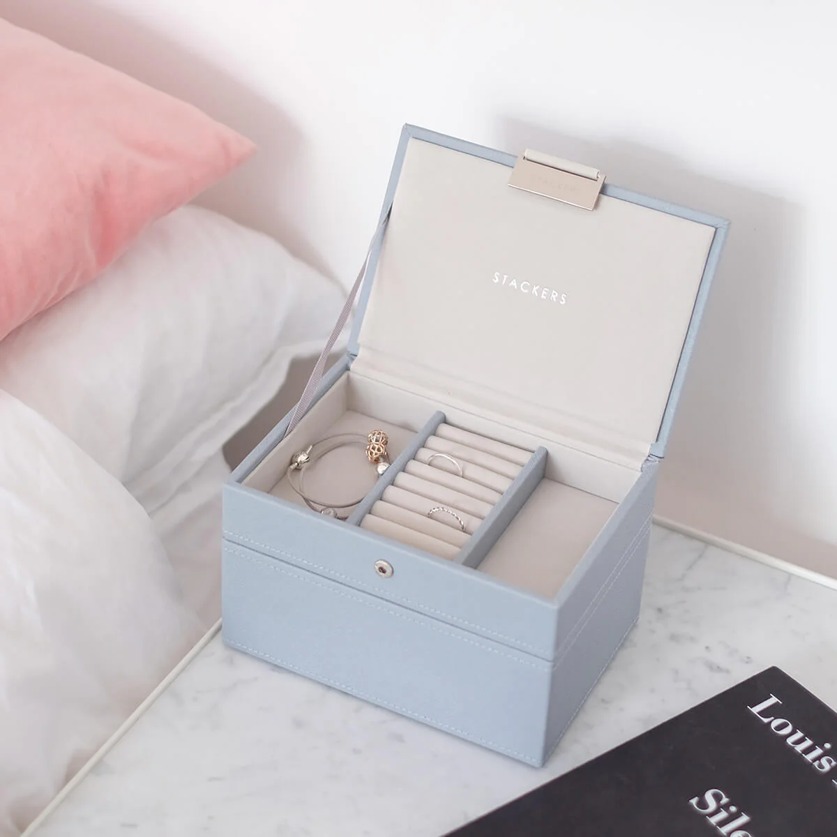 Dusky Blue Mini Jewellery Box - Image 3