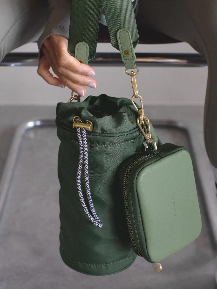 Green Recycled Nylon Bottle Bag - Image 4