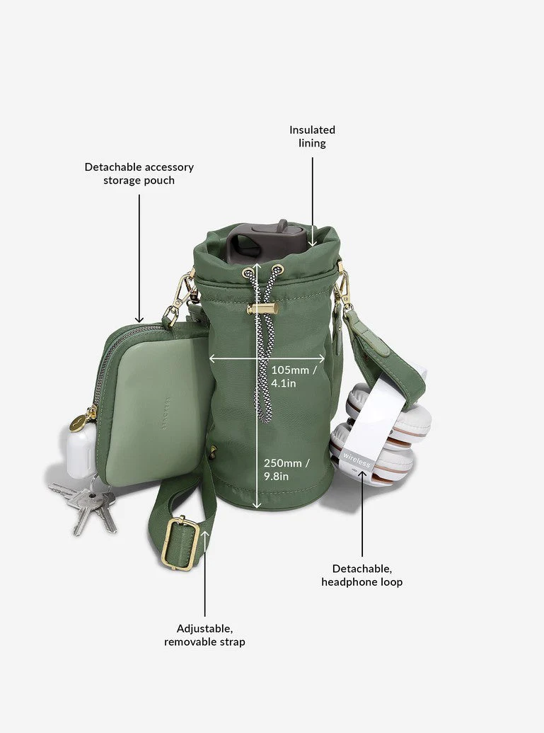 Green Recycled Nylon Bottle Bag - Image 6