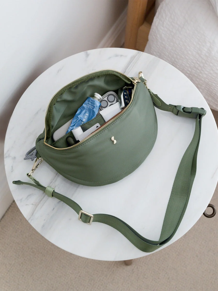 Green Recycled Nylon Bumbag - Image 3