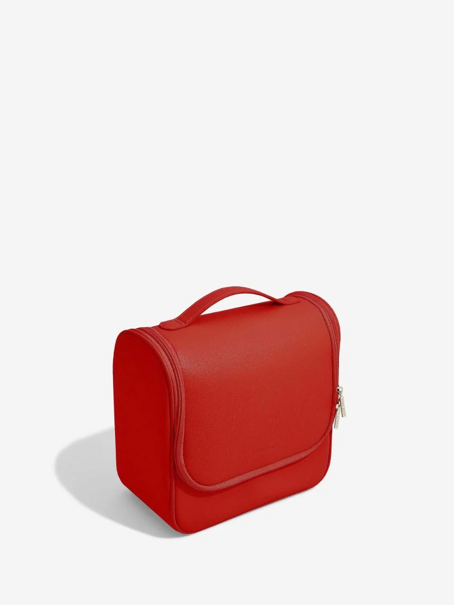 Large Hanging Toiletry Bag Red - Image 5