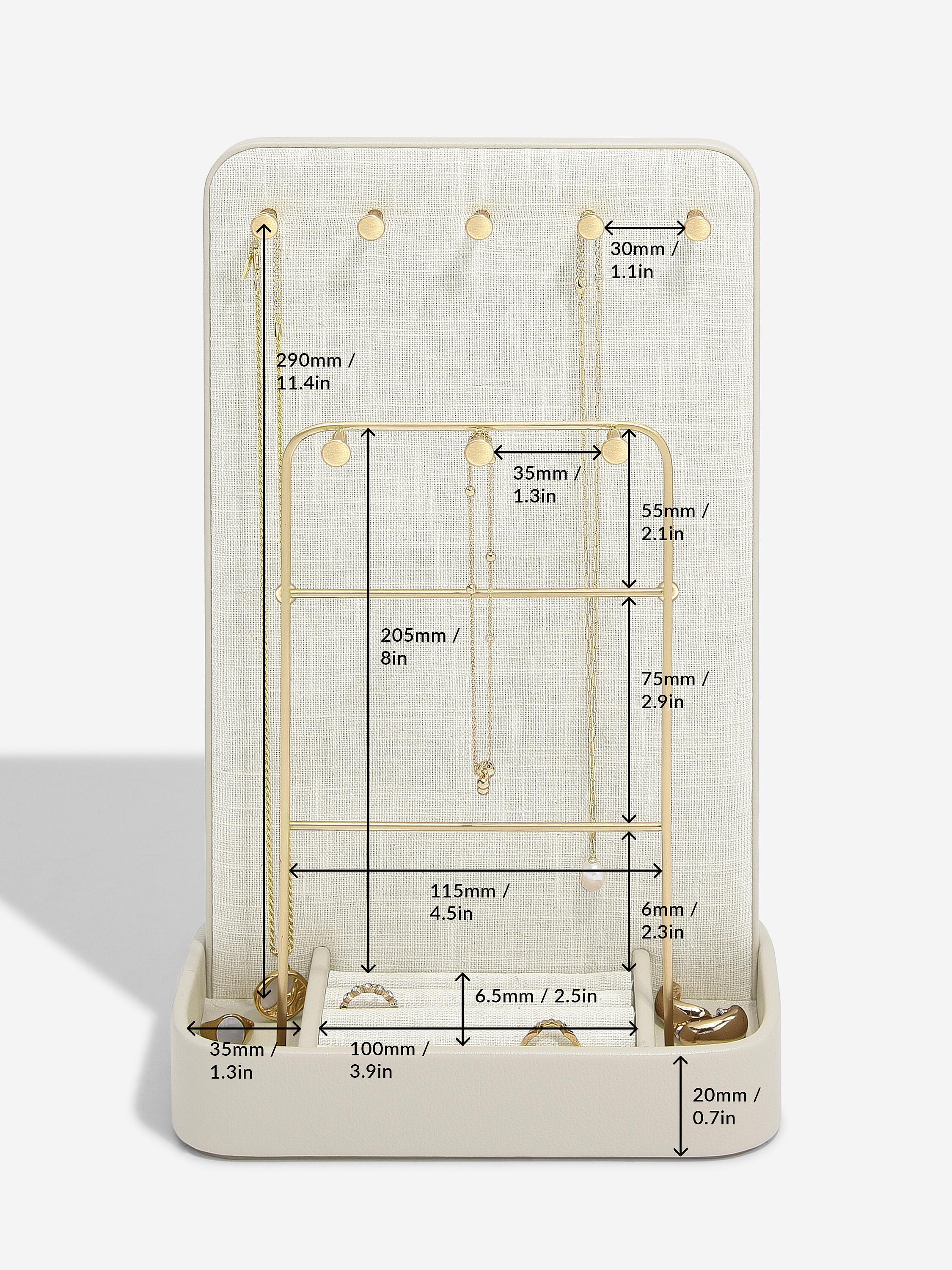 Oatmeal & Linen All-In-One Jewellery Stand - Image 5