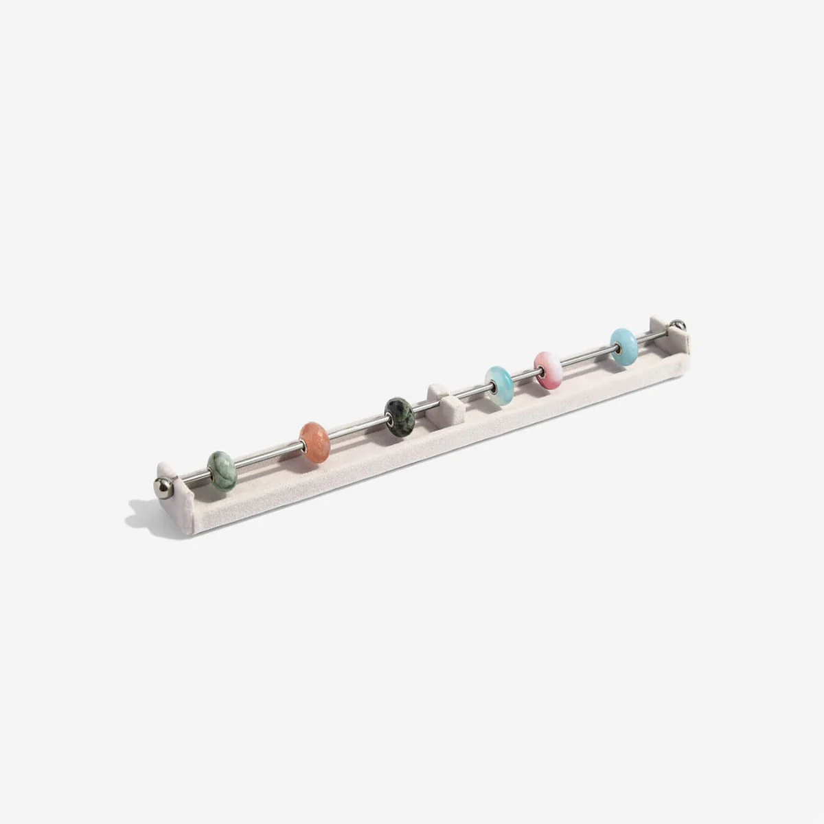 Long Grey Velvet Charm Bar - Image 4