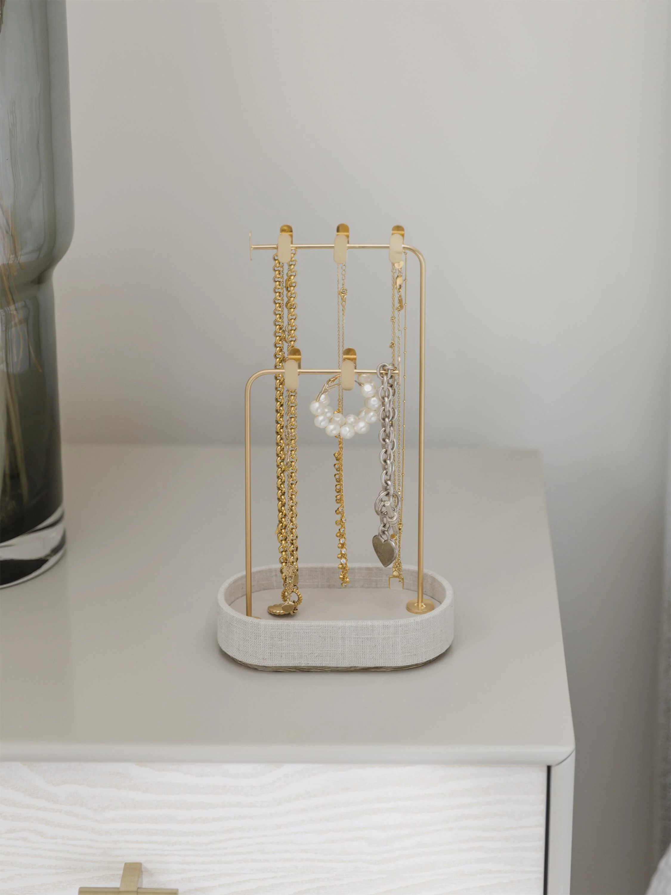 Oatmeal & Linen Multi-Hook Jewellery Stand - Image 2