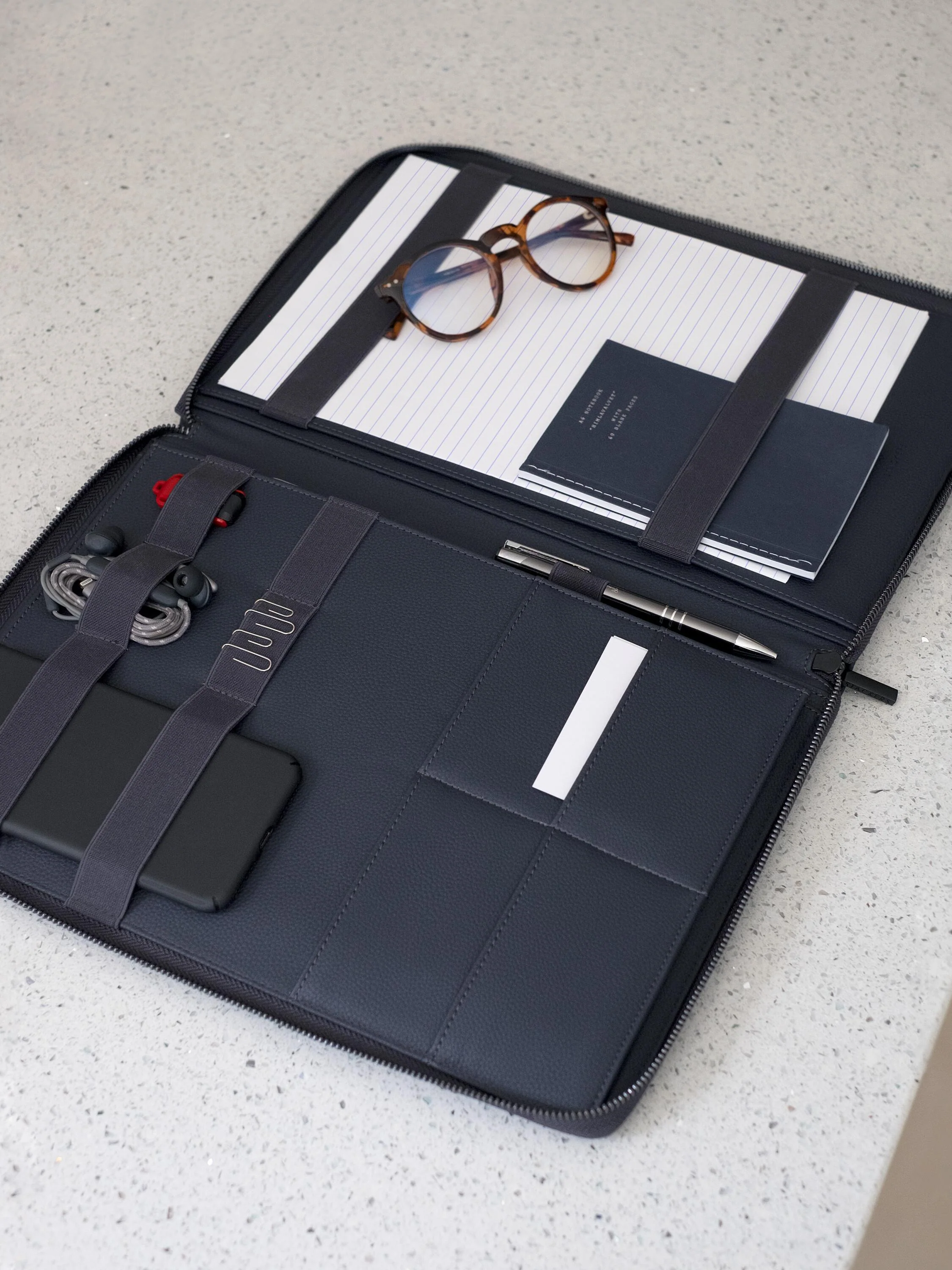 Navy Blue A4 Document Folder - Image 4