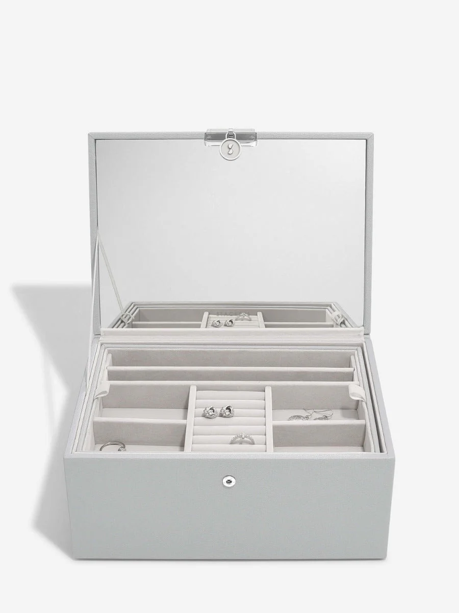 Pebble Grey Luxury Classic Jewellery Box - Image 4