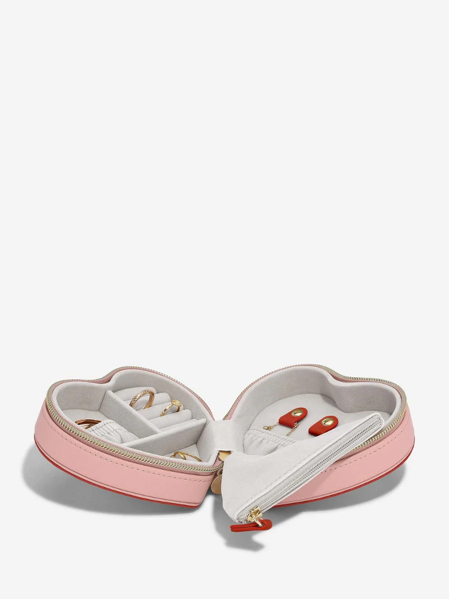 Pink Heart Travel Jewellery Box - Image 3