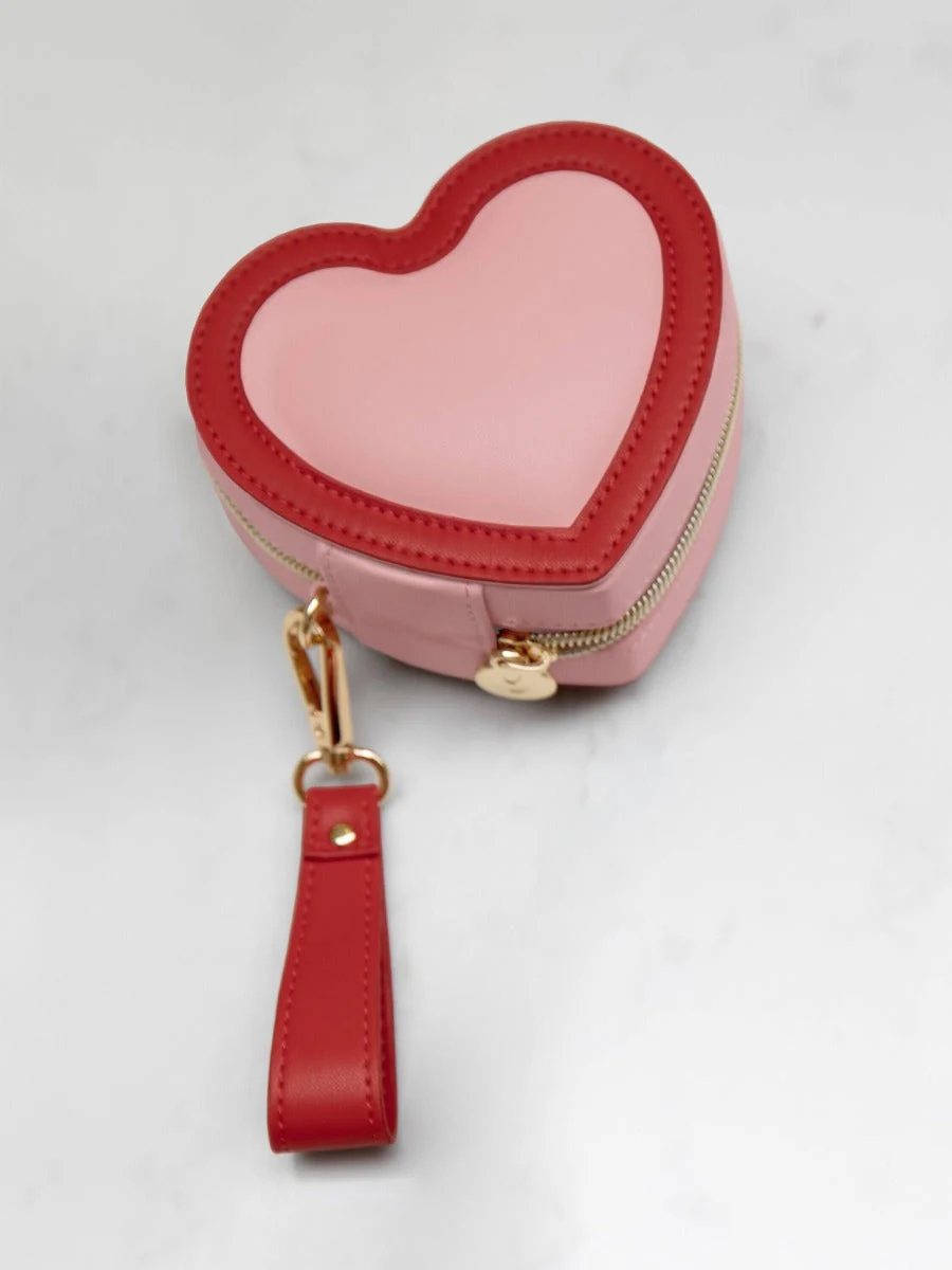 Pink Heart Travel Jewellery Box - Image 6
