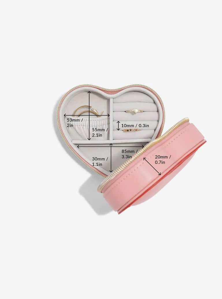 Pink Heart Travel Jewellery Box - Image 7