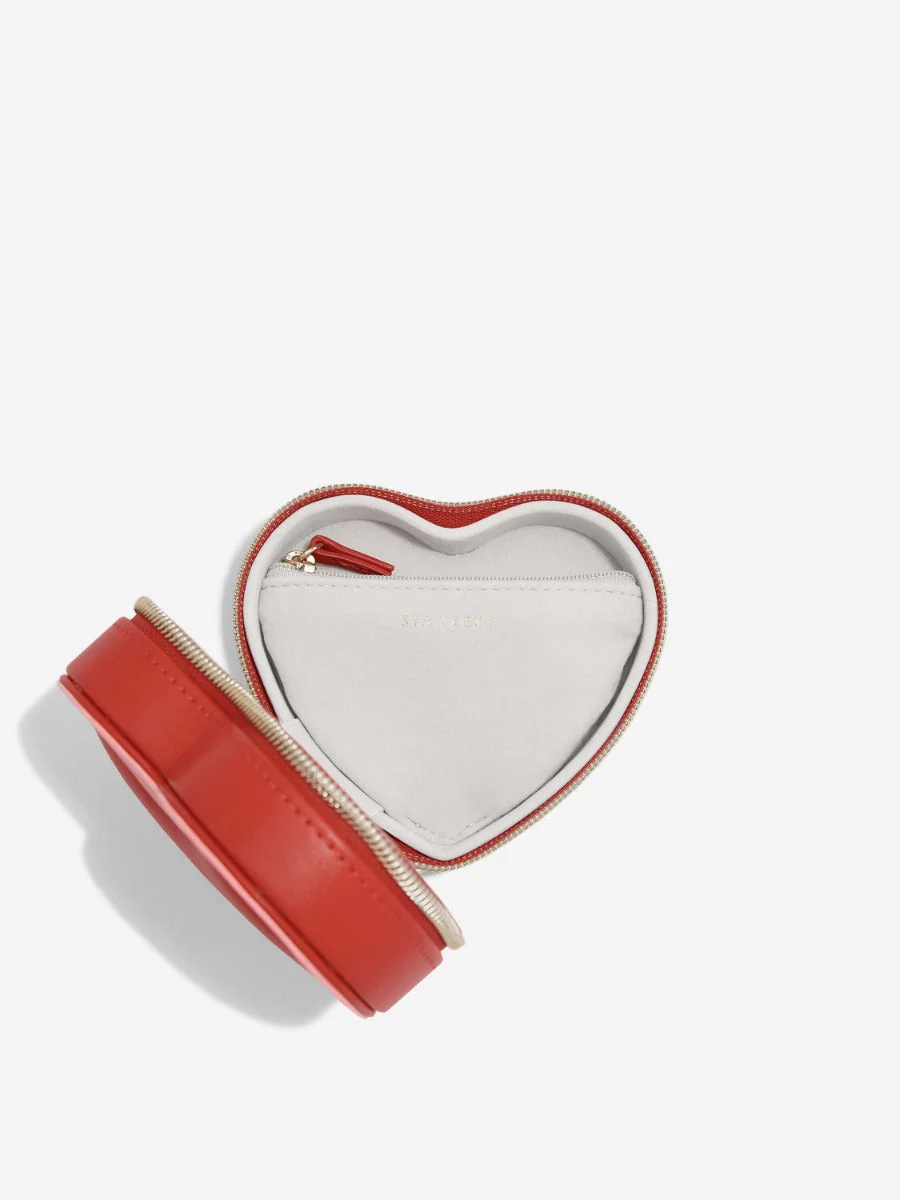 Red Heart Travel Jewellery Box - Image 5