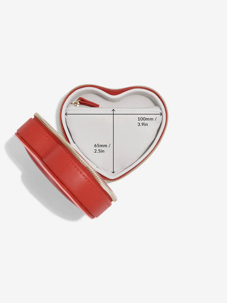Red Heart Travel Jewellery Box - Image 7