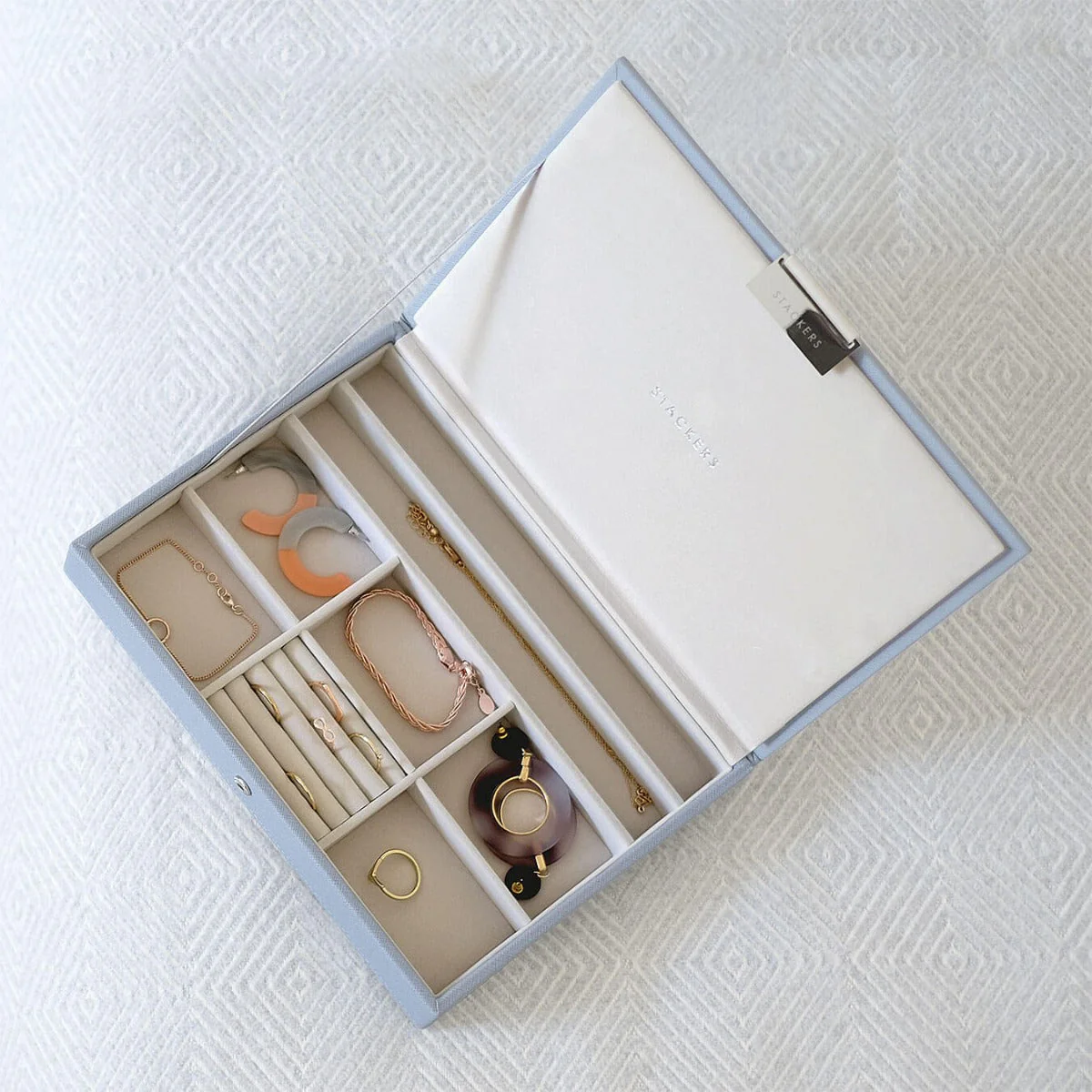 Dusky Blue Classic Jewellery Box Lid - Image 3