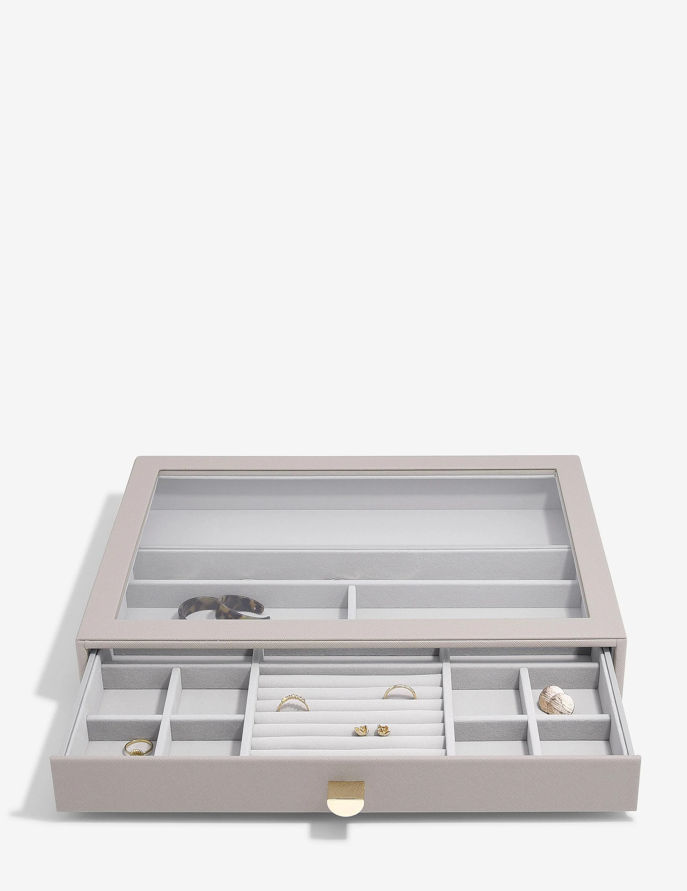 Taupe Supersize Glass Lid Drawer Layer - Image 3