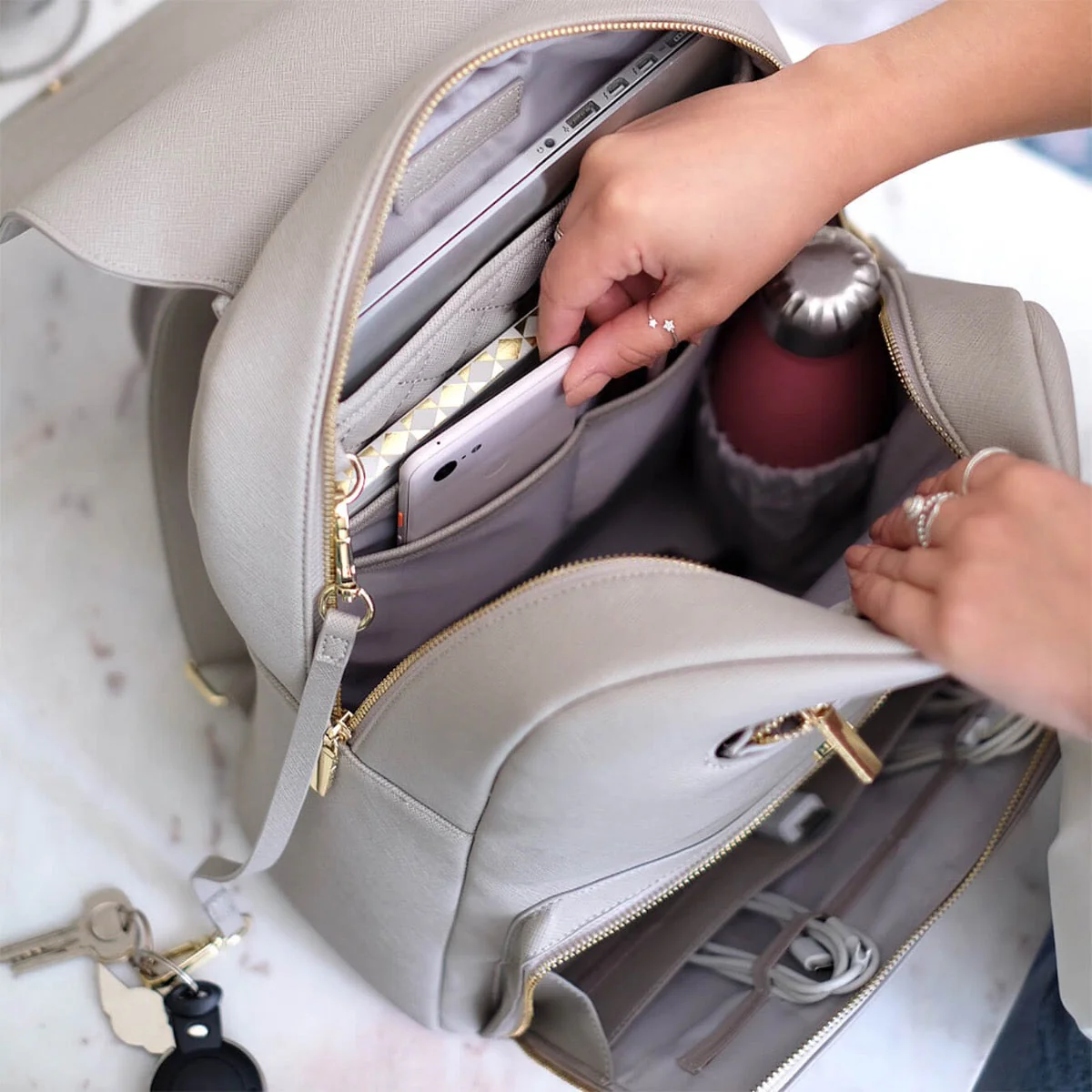 Taupe Backpack - Image 12
