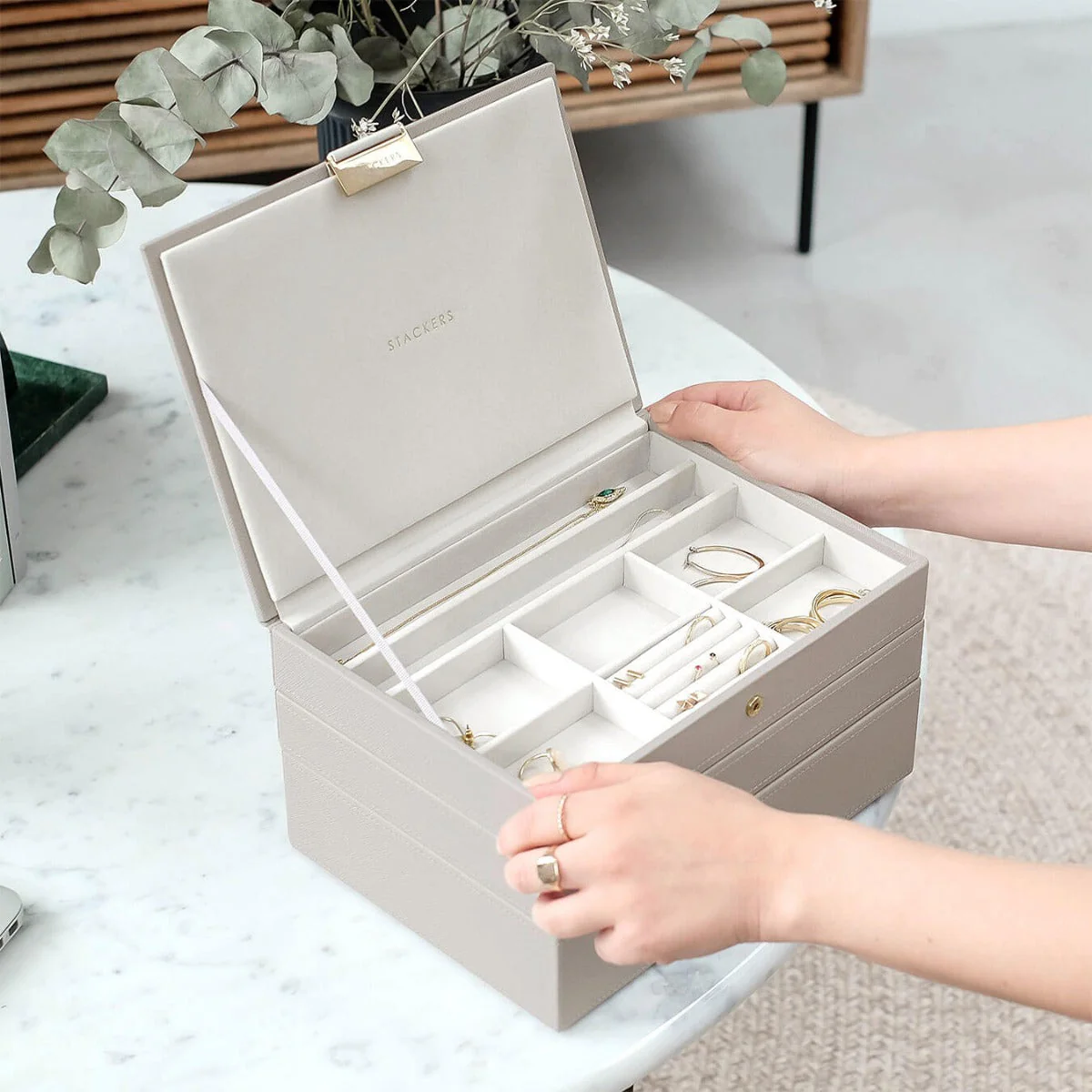 Taupe Classic Jewellery Box - Image 4