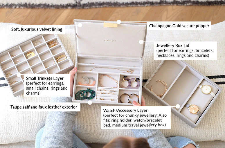 Taupe Classic Jewellery Box - Image 6