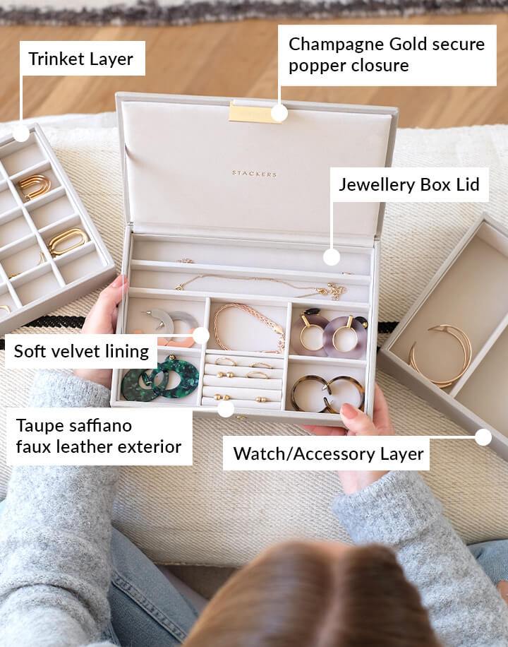 Taupe Classic Jewellery Box - Image 8