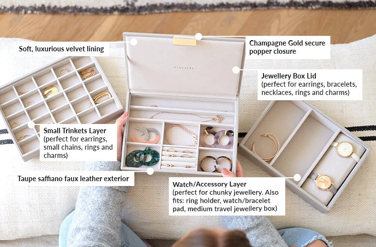 Taupe Classic Jewellery Box - Image 9