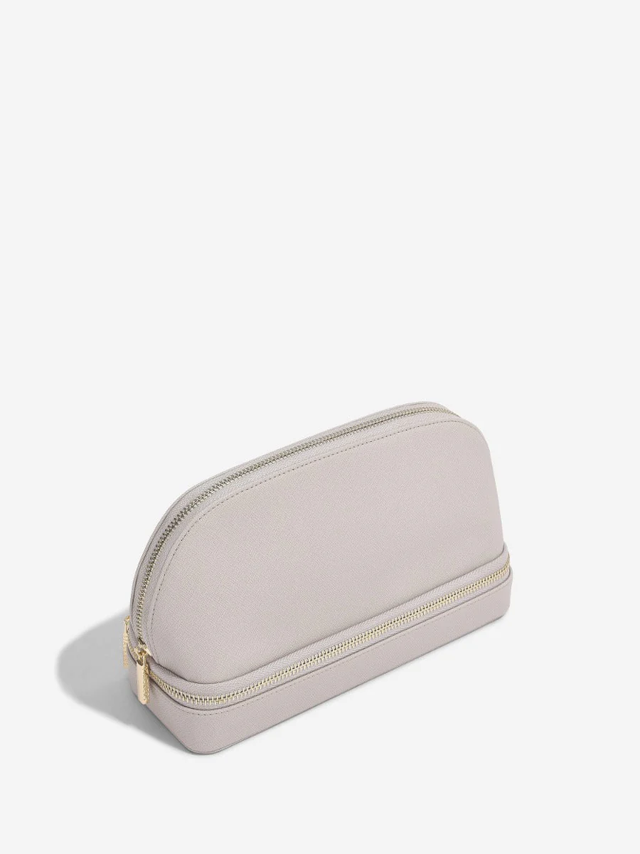 Taupe Cosmetic and Jewellery Bag - Image 3