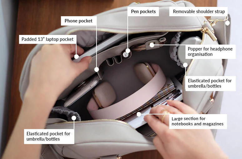 Taupe Handbag - Image 8