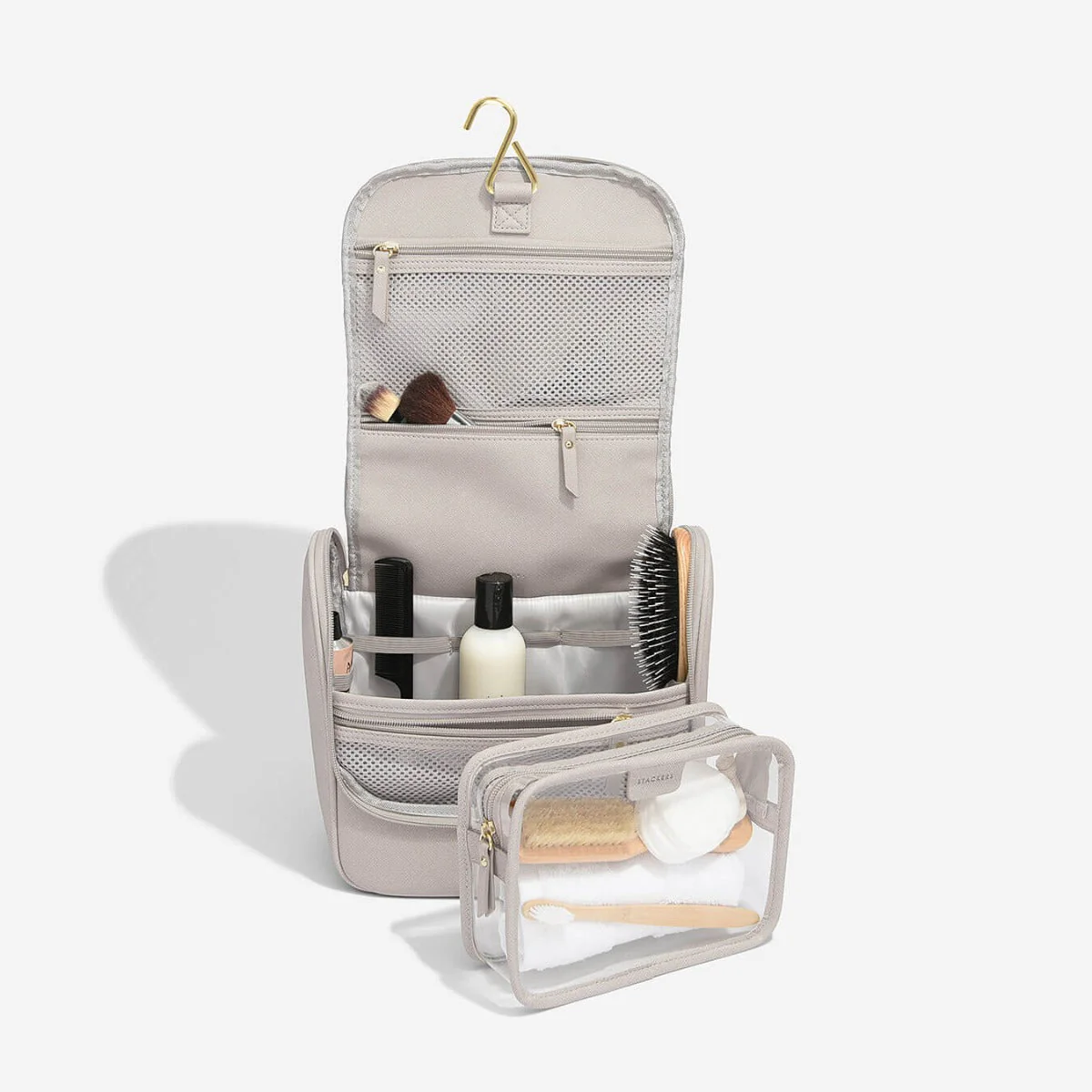Taupe Hanging Washbag - Image 3