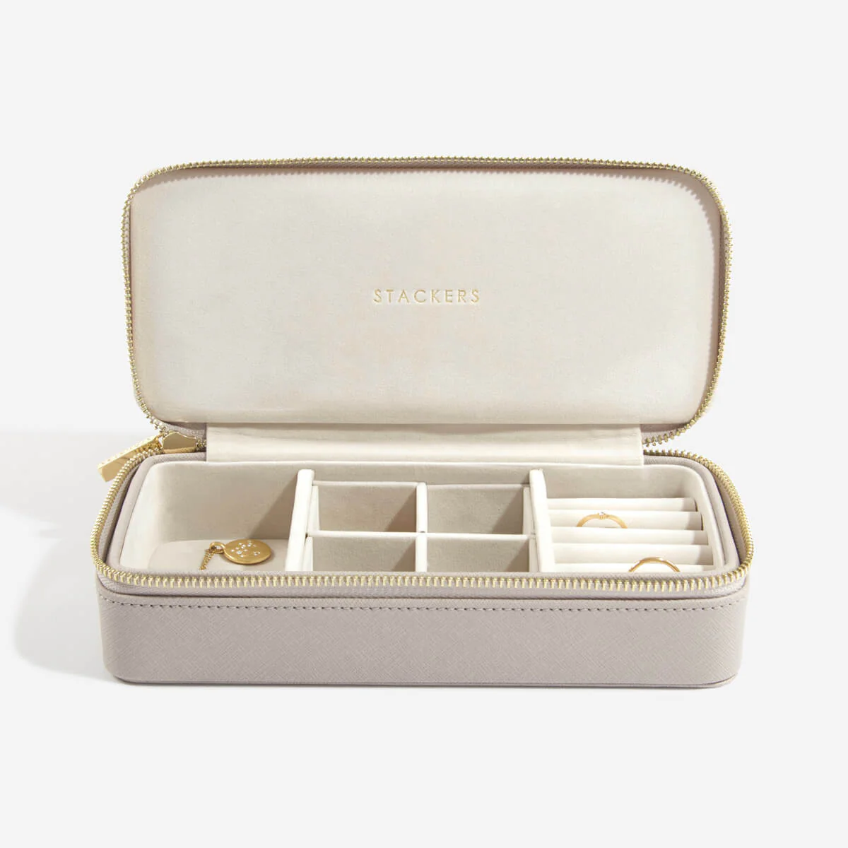 Taupe Large Travel Jewellery Box - Image 7