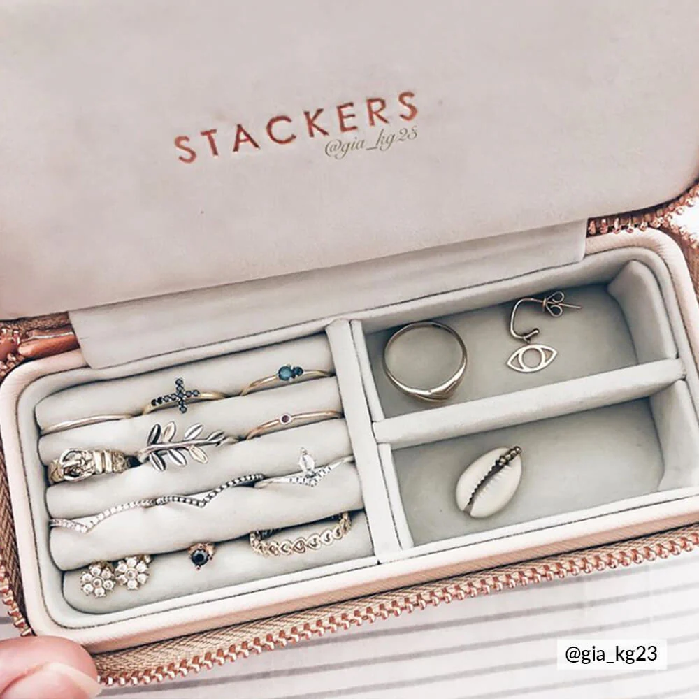 Taupe Medium Travel Jewellery Box - Image 7