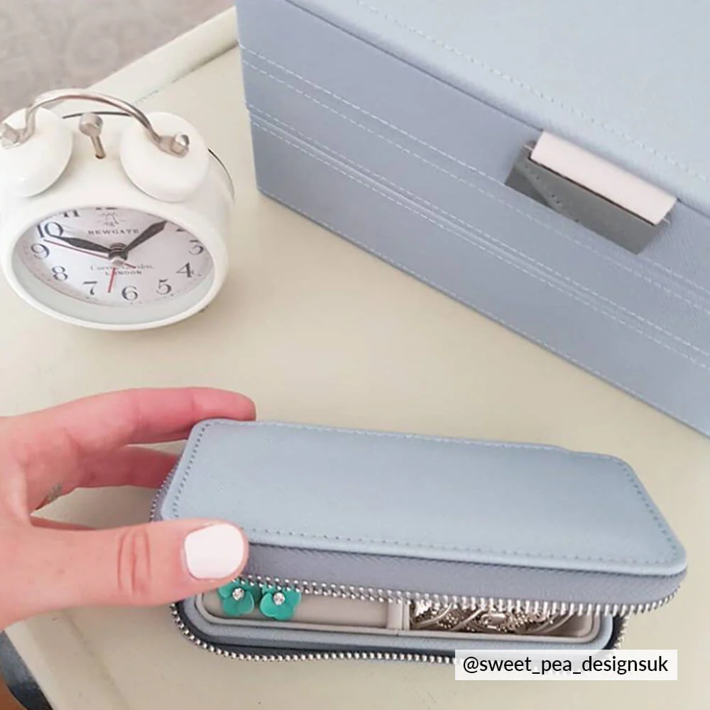 Taupe Medium Travel Jewellery Box - Image 8
