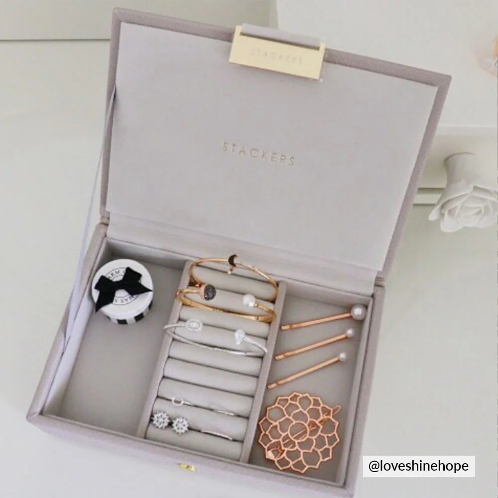 Taupe Mini Jewellery Box - Image 3
