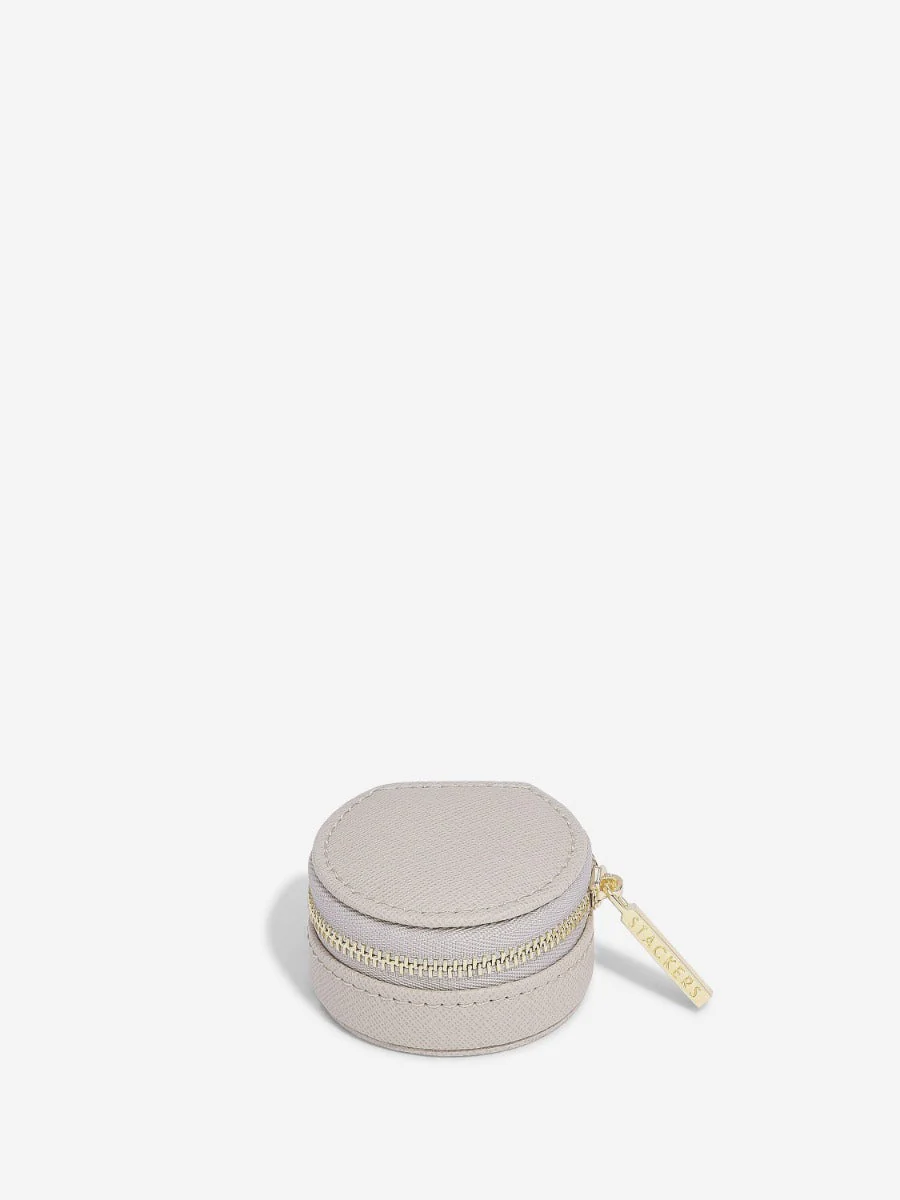 Taupe Oyster Travel Jewellery Box - Image 3