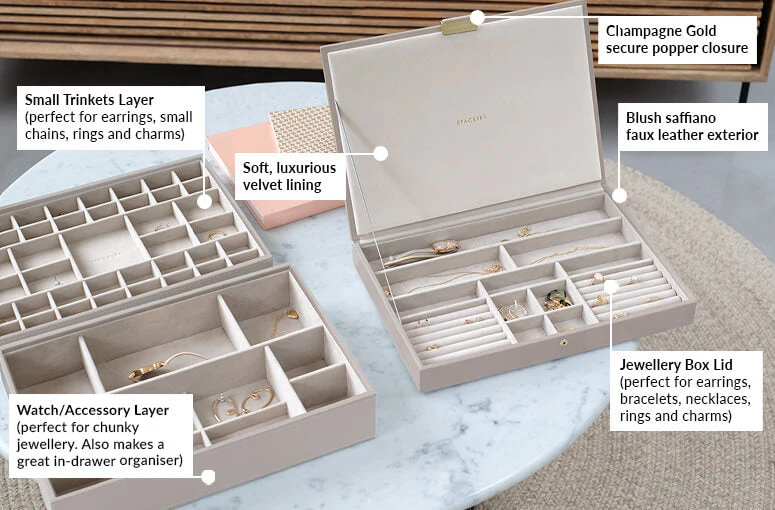 Taupe Supersize Jewellery Box - Image 13