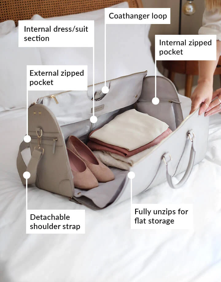 Taupe Zipped Garment Bag - Image 4
