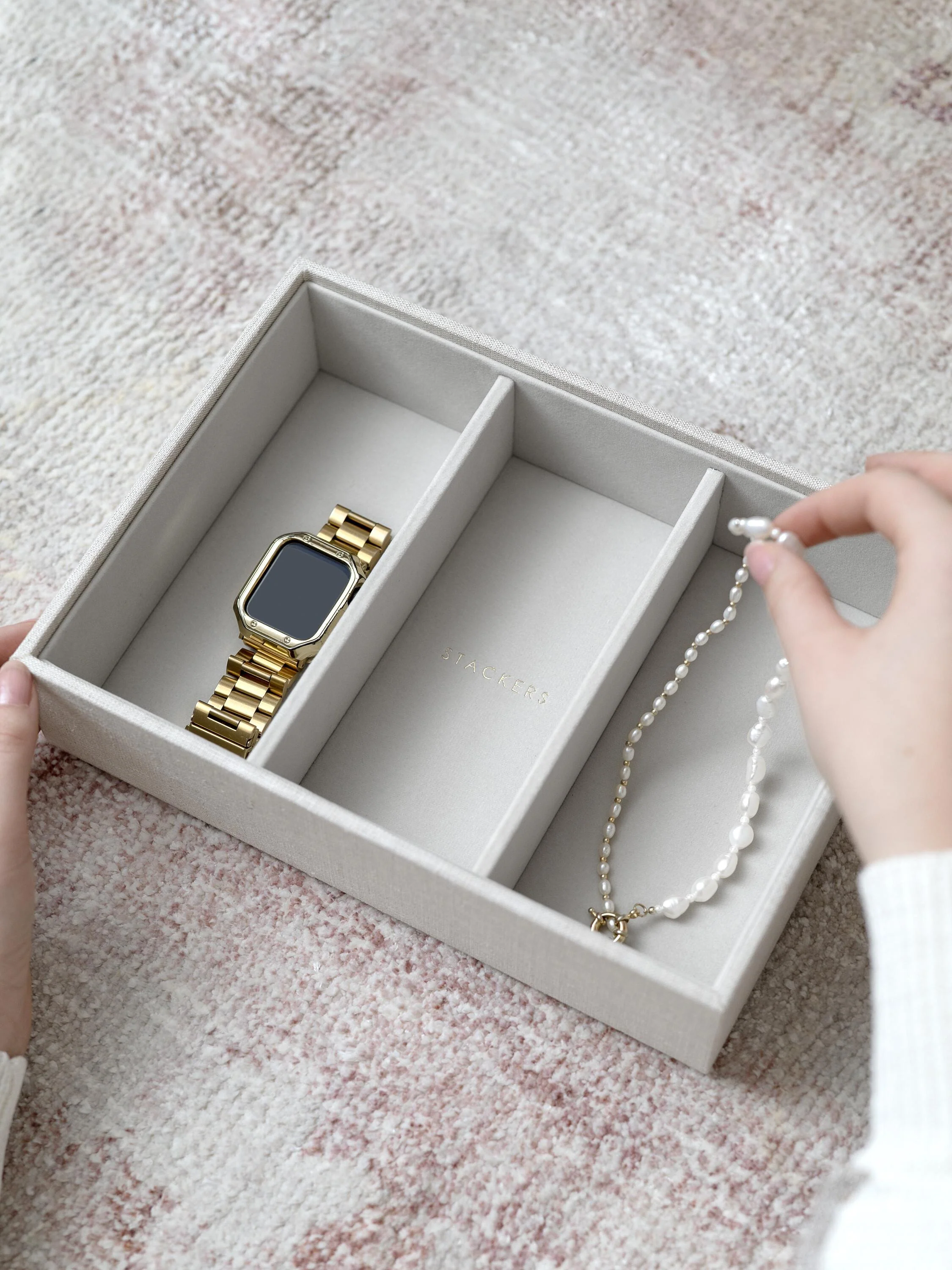 Oatmeal & Linen Classic Luxury Jewellery Box Set - Image 4