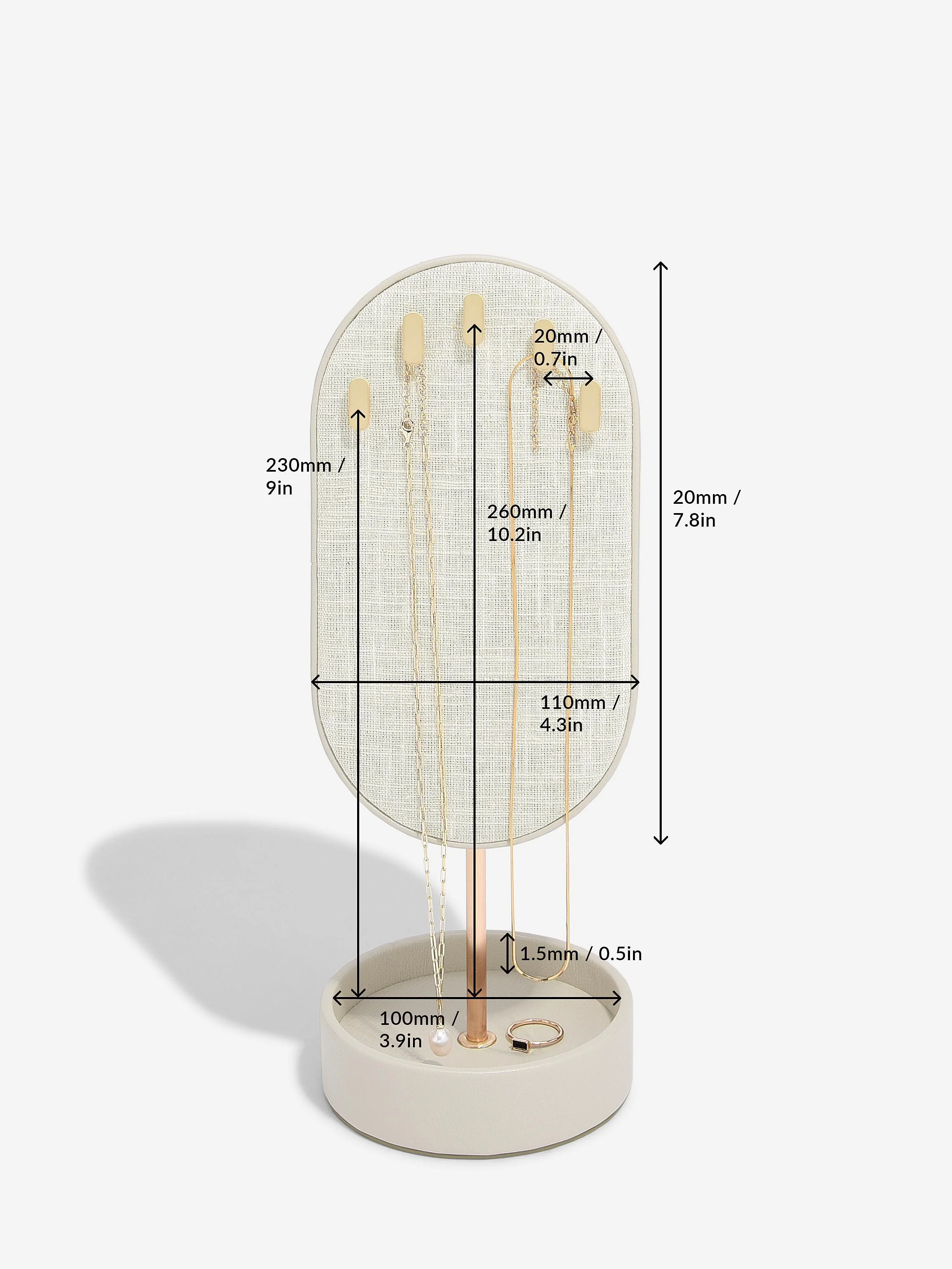 Oatmeal & Linen Necklace Display Stand - Image 4