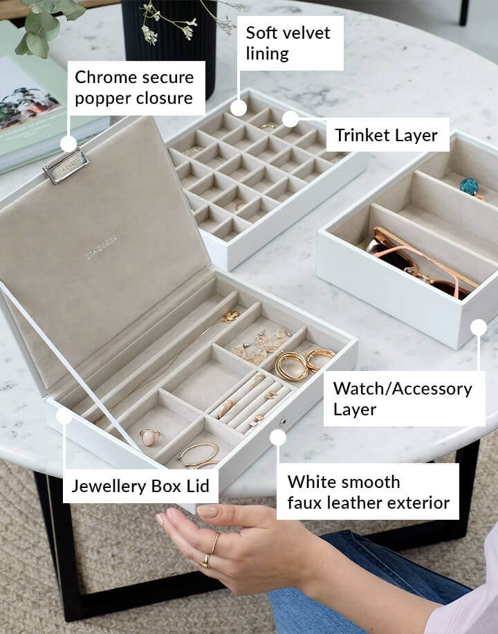 White Classic Jewellery Box - Image 14