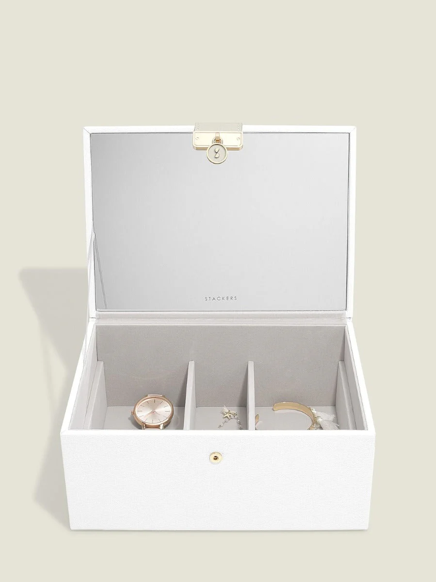 White Luxury Classic Jewellery Box - Image 3