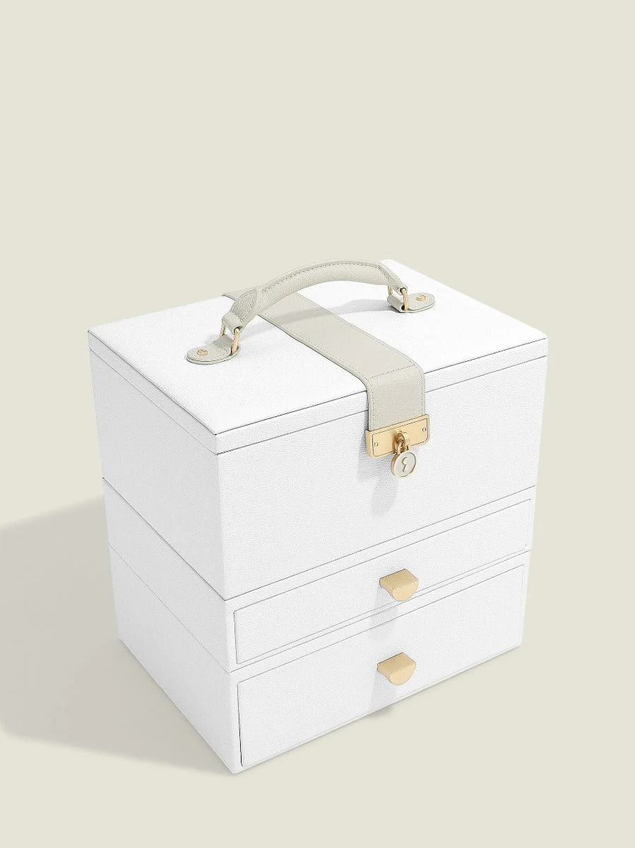 White Luxury Classic Jewellery Box - Image 5