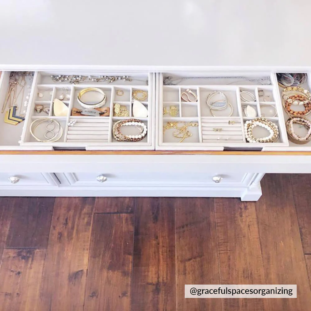 White Medium Jewellery In-Drawer Organiser - Image 9