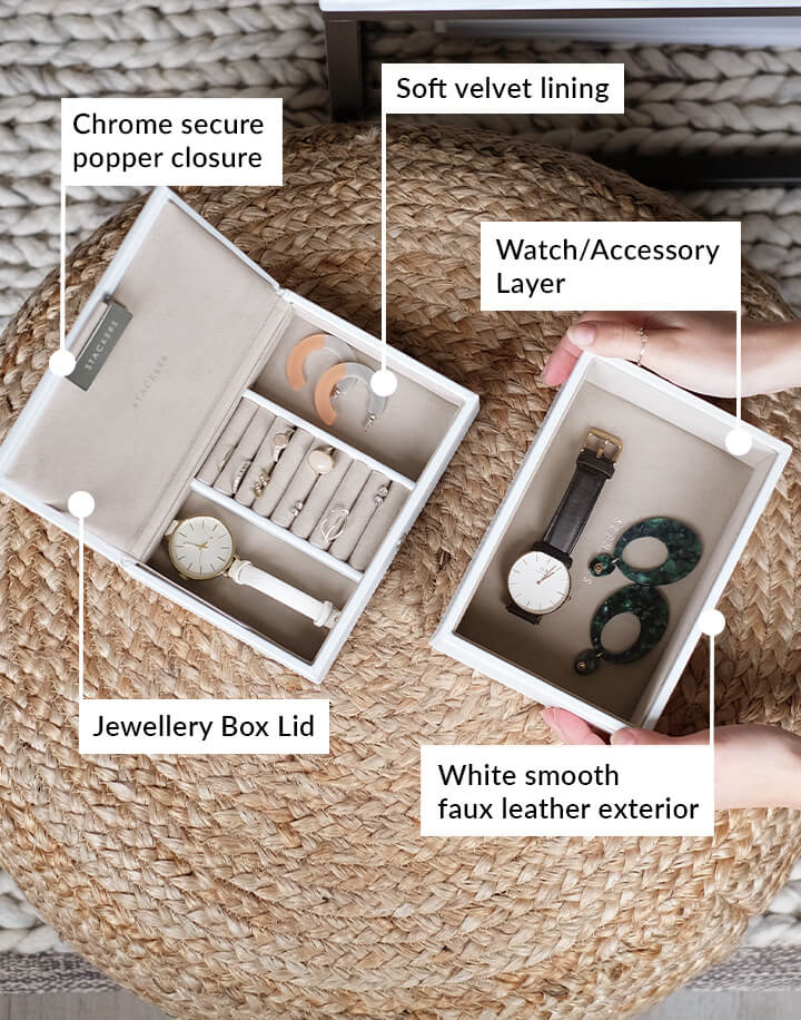 White Mini Jewellery Box - Image 10
