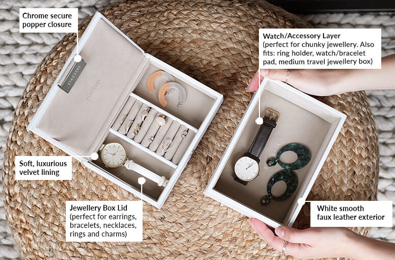 White Mini Jewellery Box - Image 11