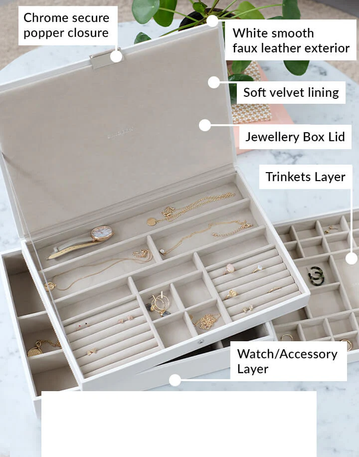 White Supersize Jewellery Box - Image 12