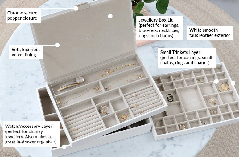 White Supersize Jewellery Box - Image 13